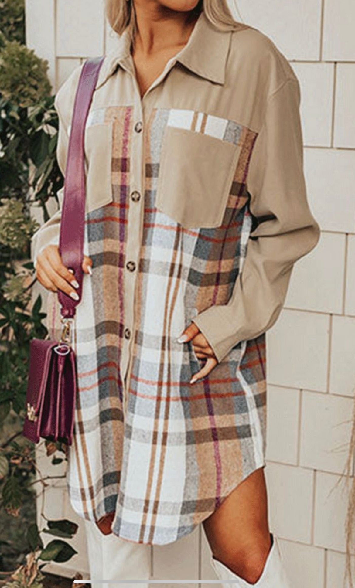 Plaid Patchwork Dress
