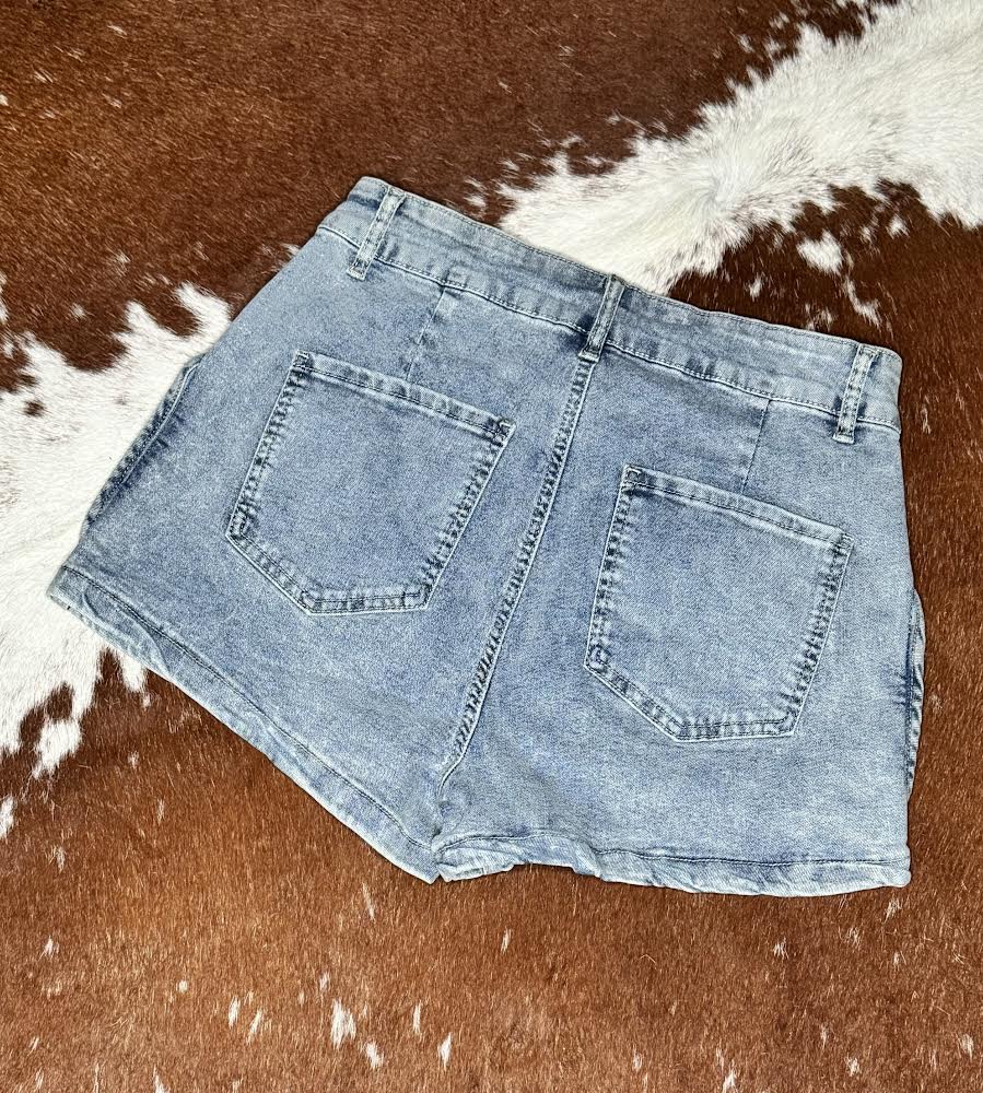 Diva Denim Studded Shorts