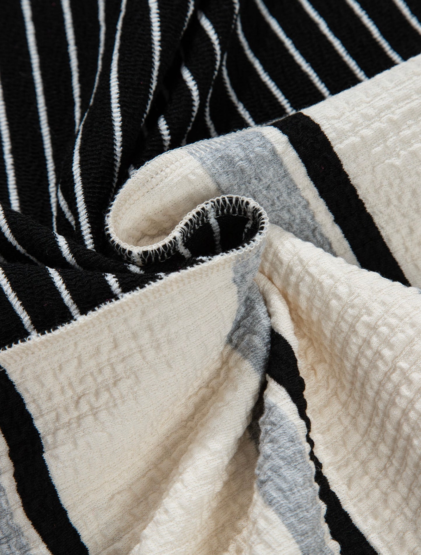 Black & Beige Striped Dress