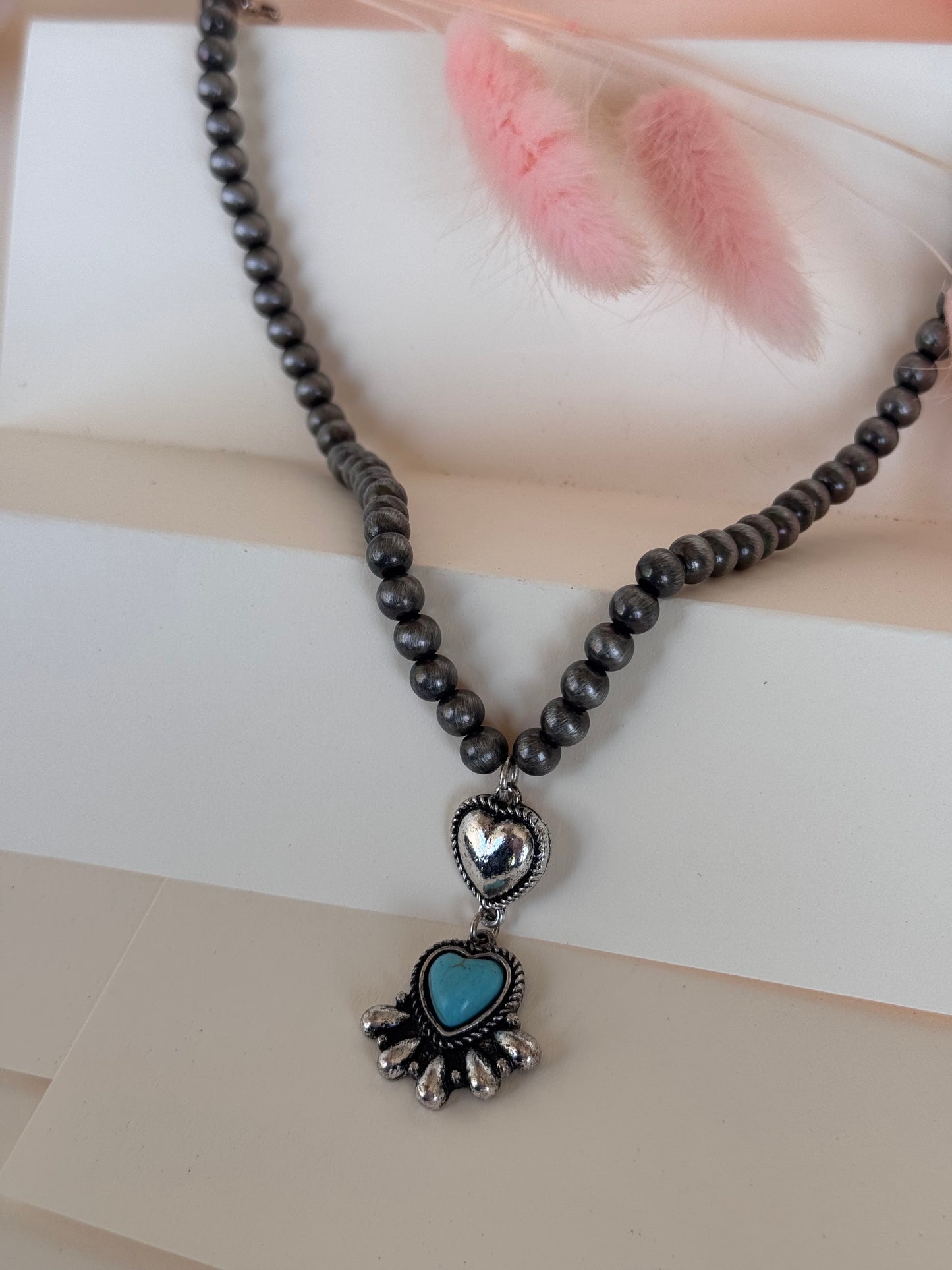 Rustic Heart pendant necklace