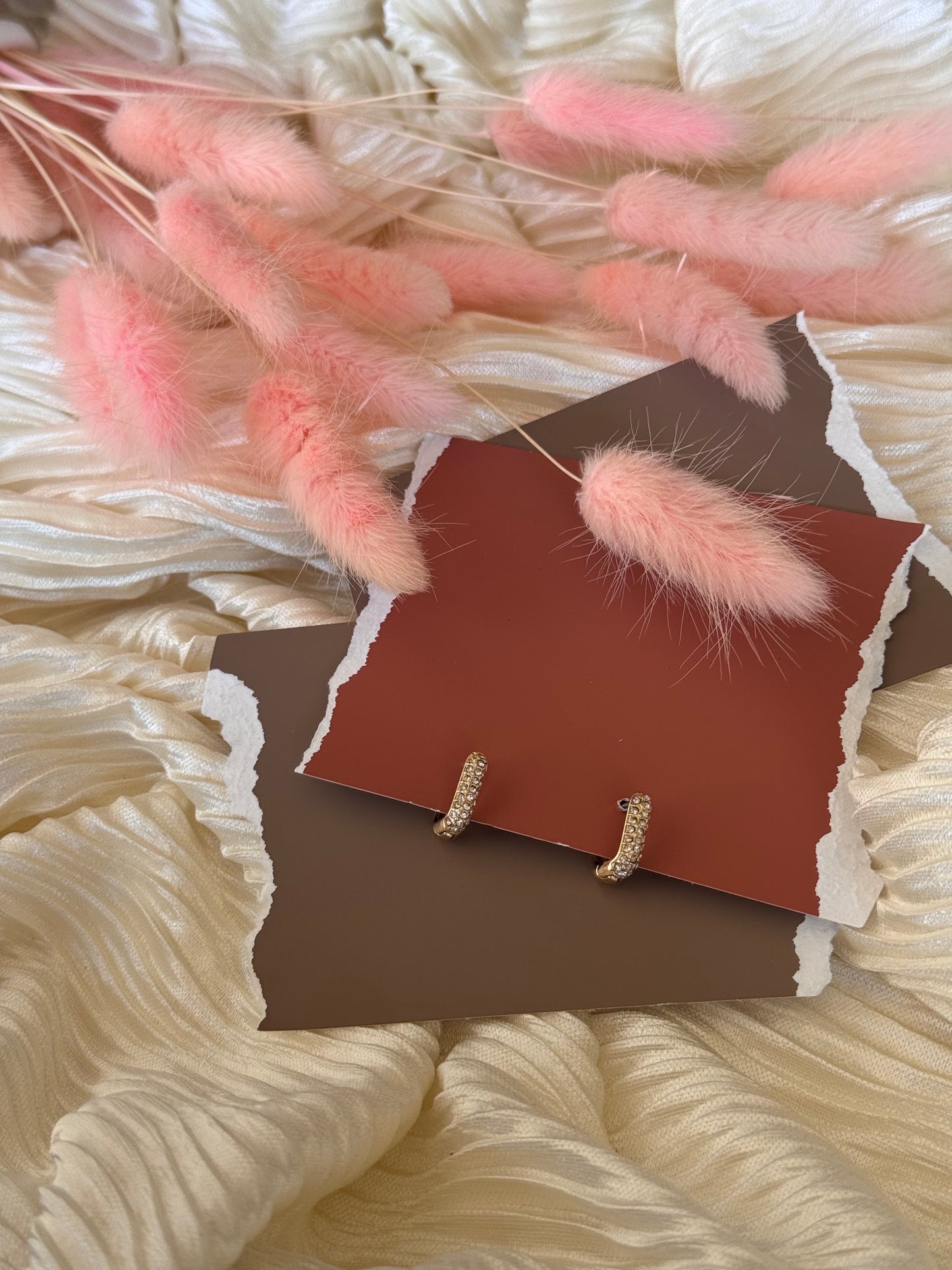 Rhinestone Huggie Earrings