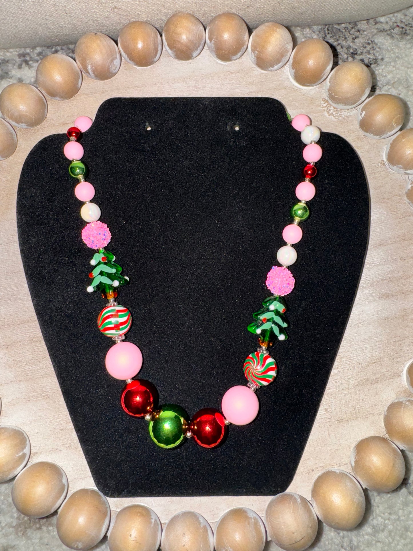 Christmas Beaded Toddler Necklace