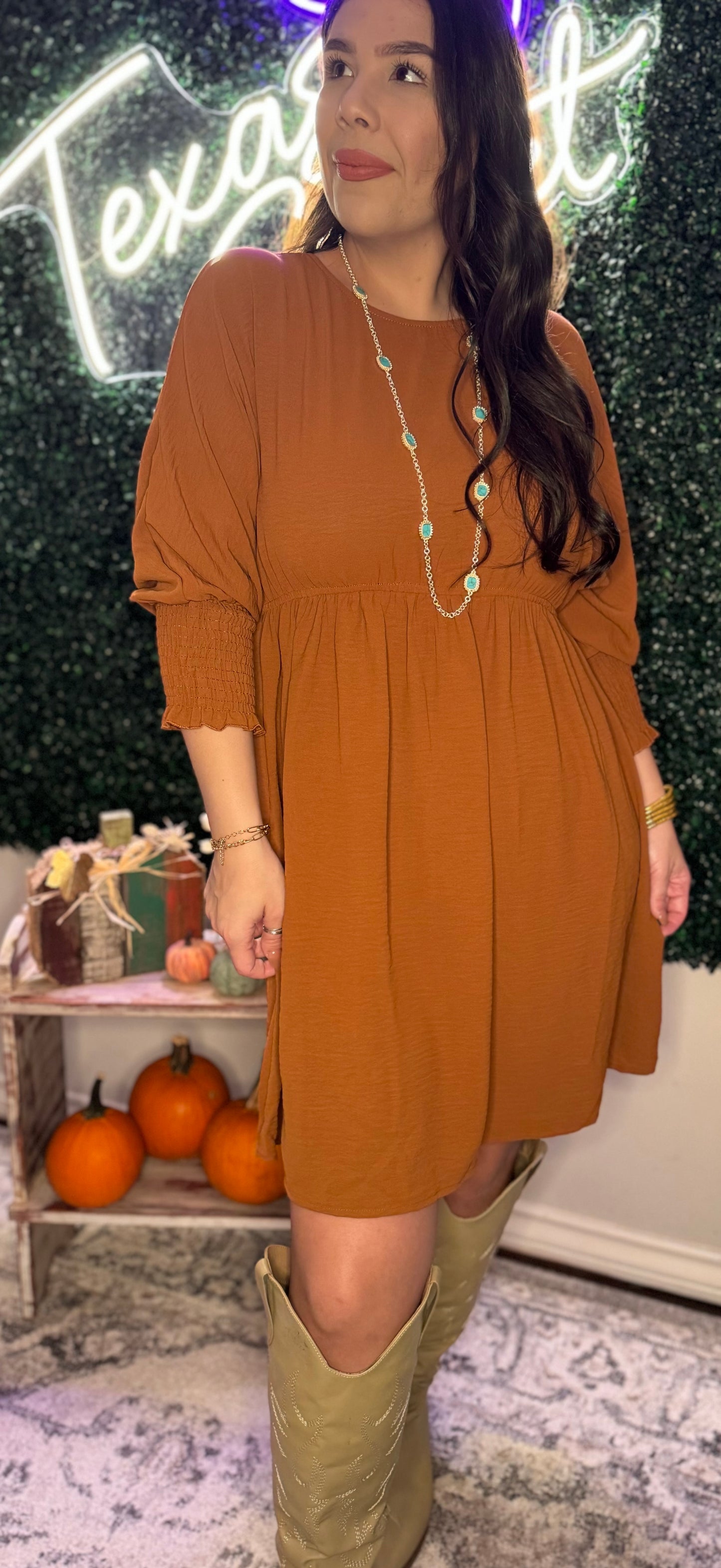 Chestnut Swing Dress