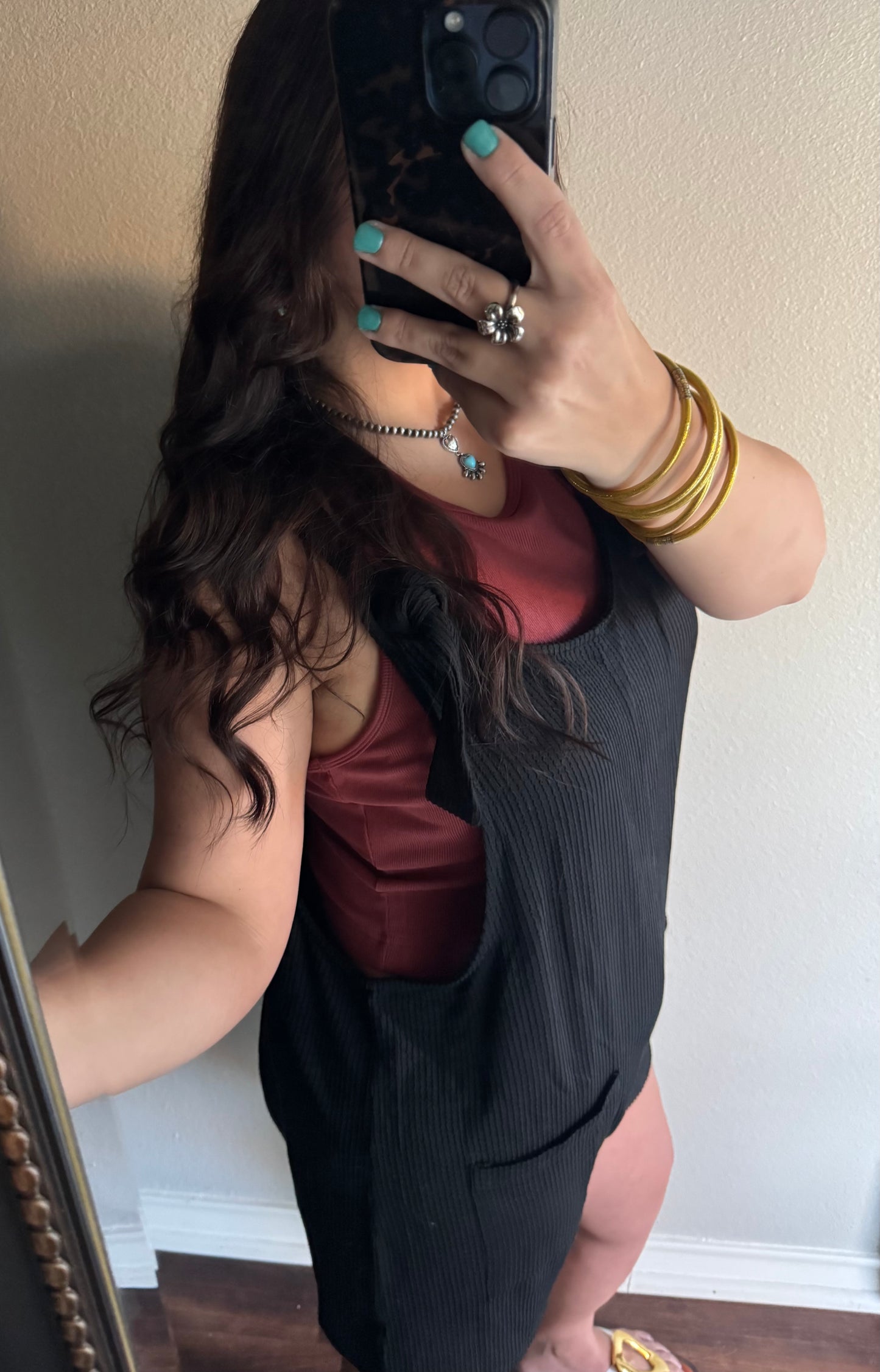 Twist Knitted Knot Strap Pocket Romper