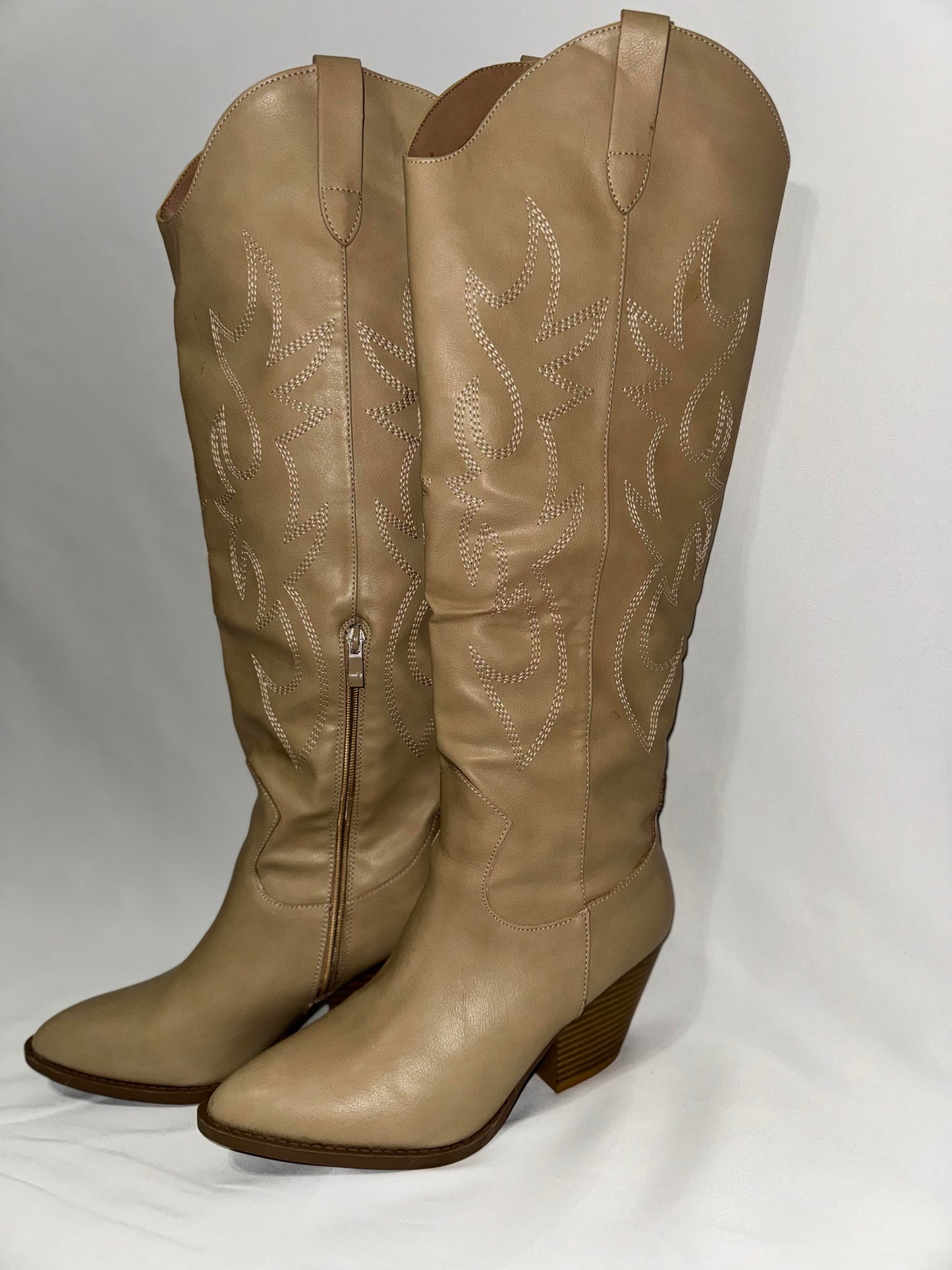 Beige Cowboy Boots