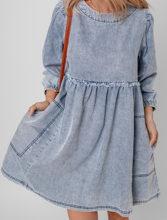 Beaus Lightwash Denim Dress