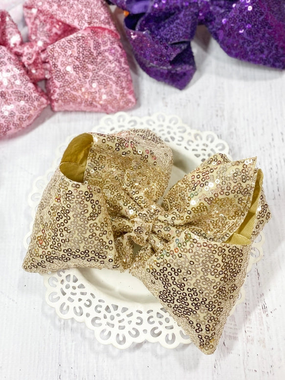 Texas Toddler Glitz Bow GOLD