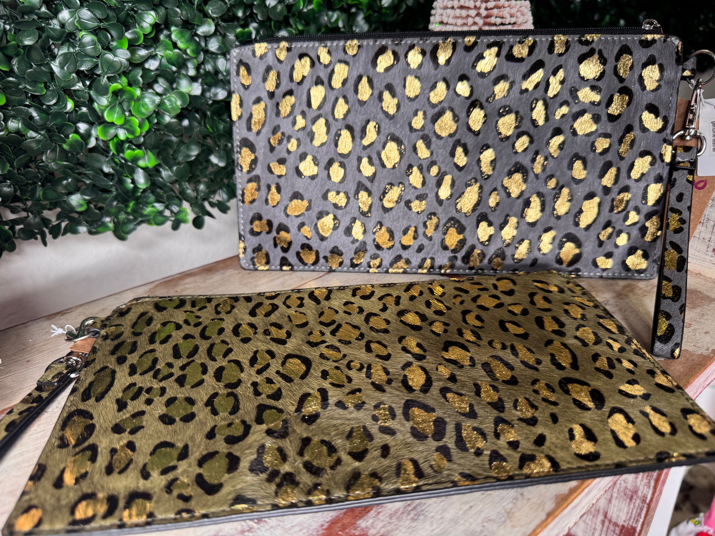 Leopard Wristlet