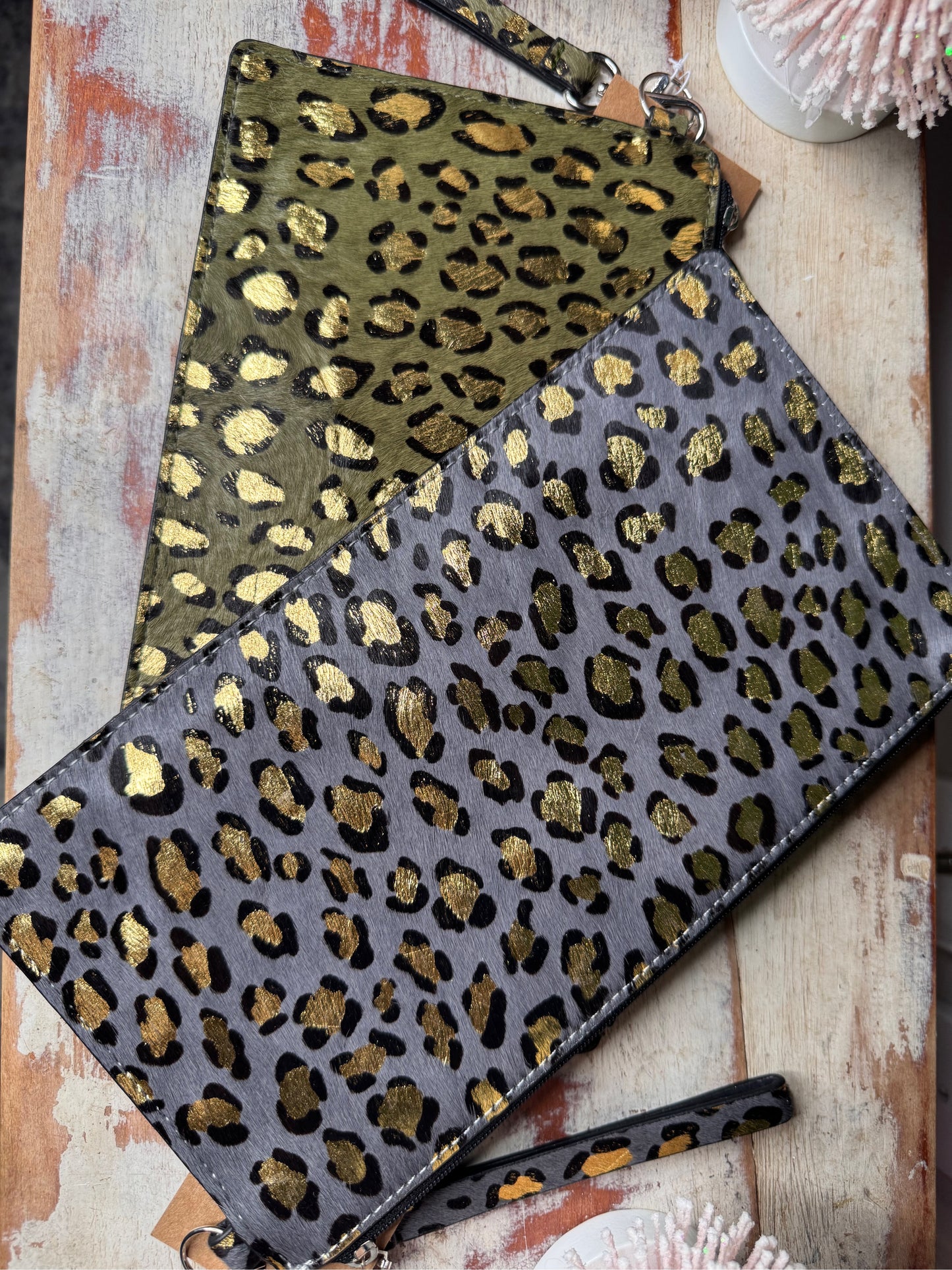 Leopard Wristlet