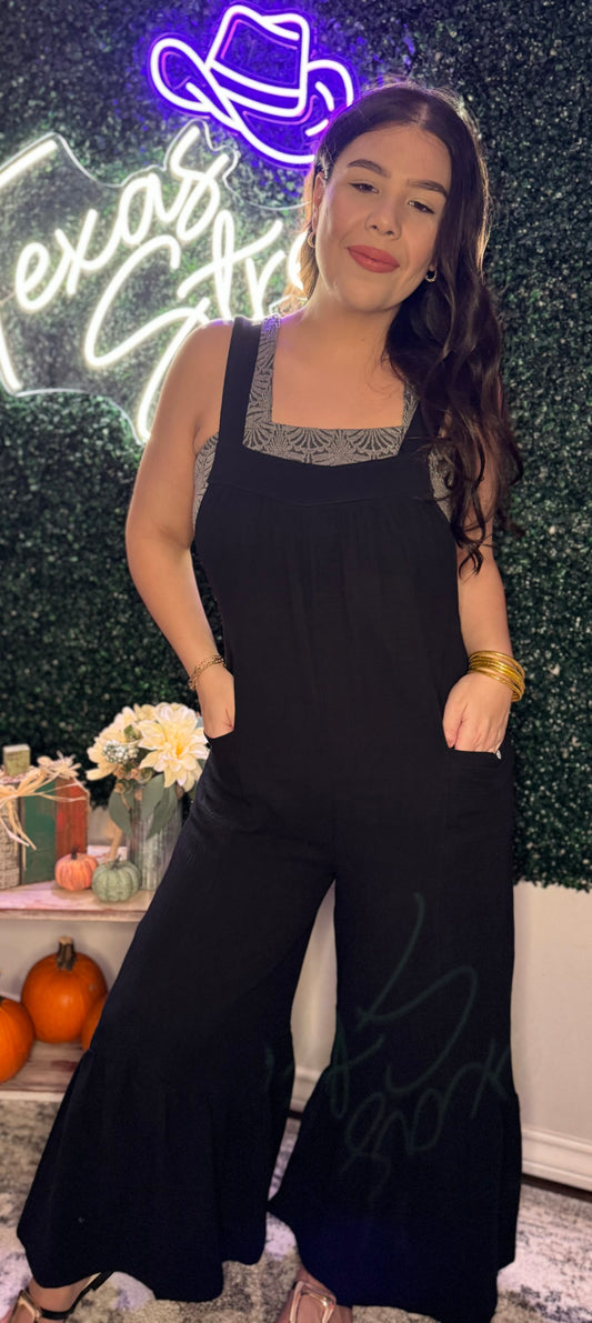 Wide Leg Ruffle Jumpsuit