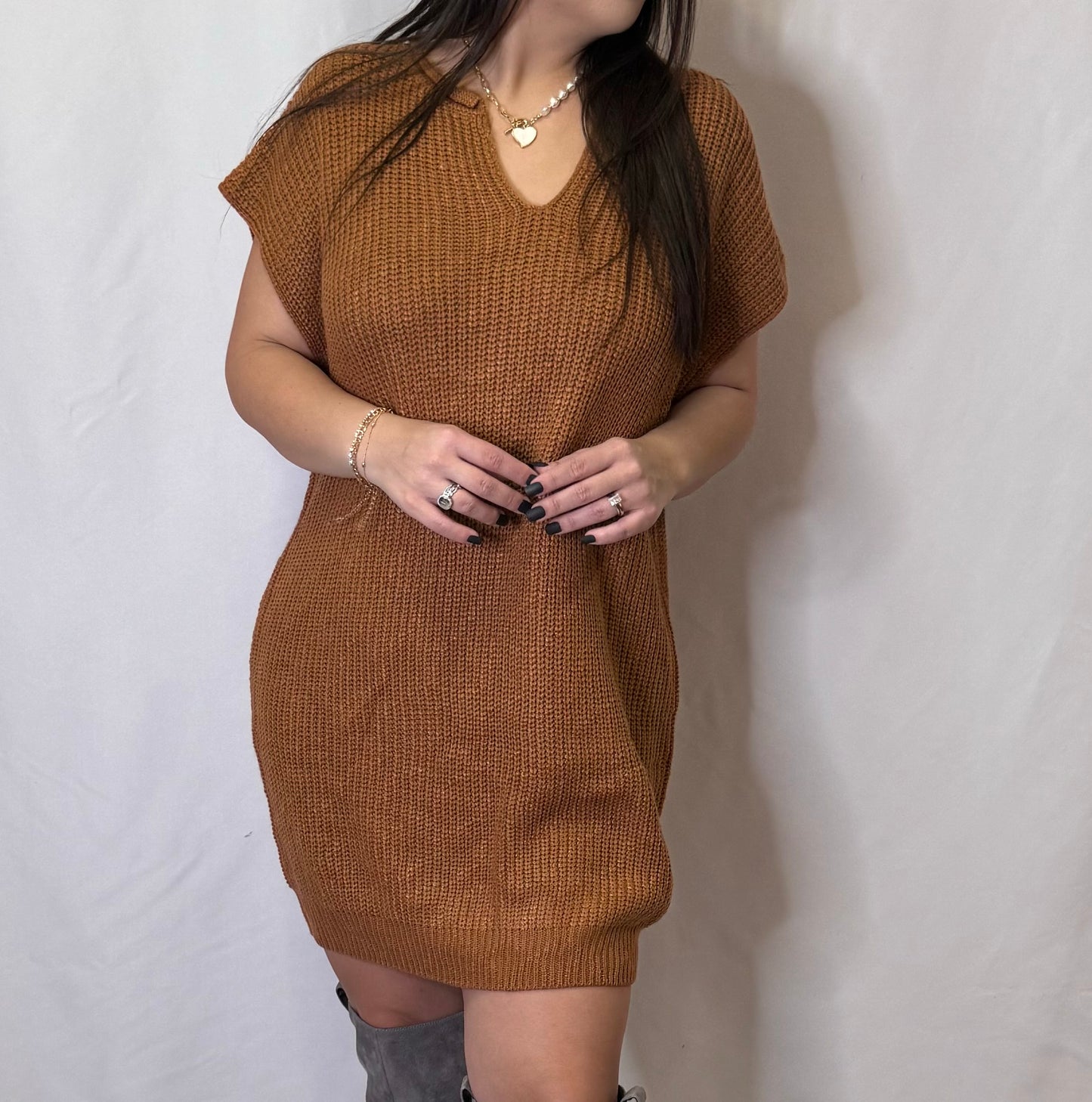 Rust Sweater Dress