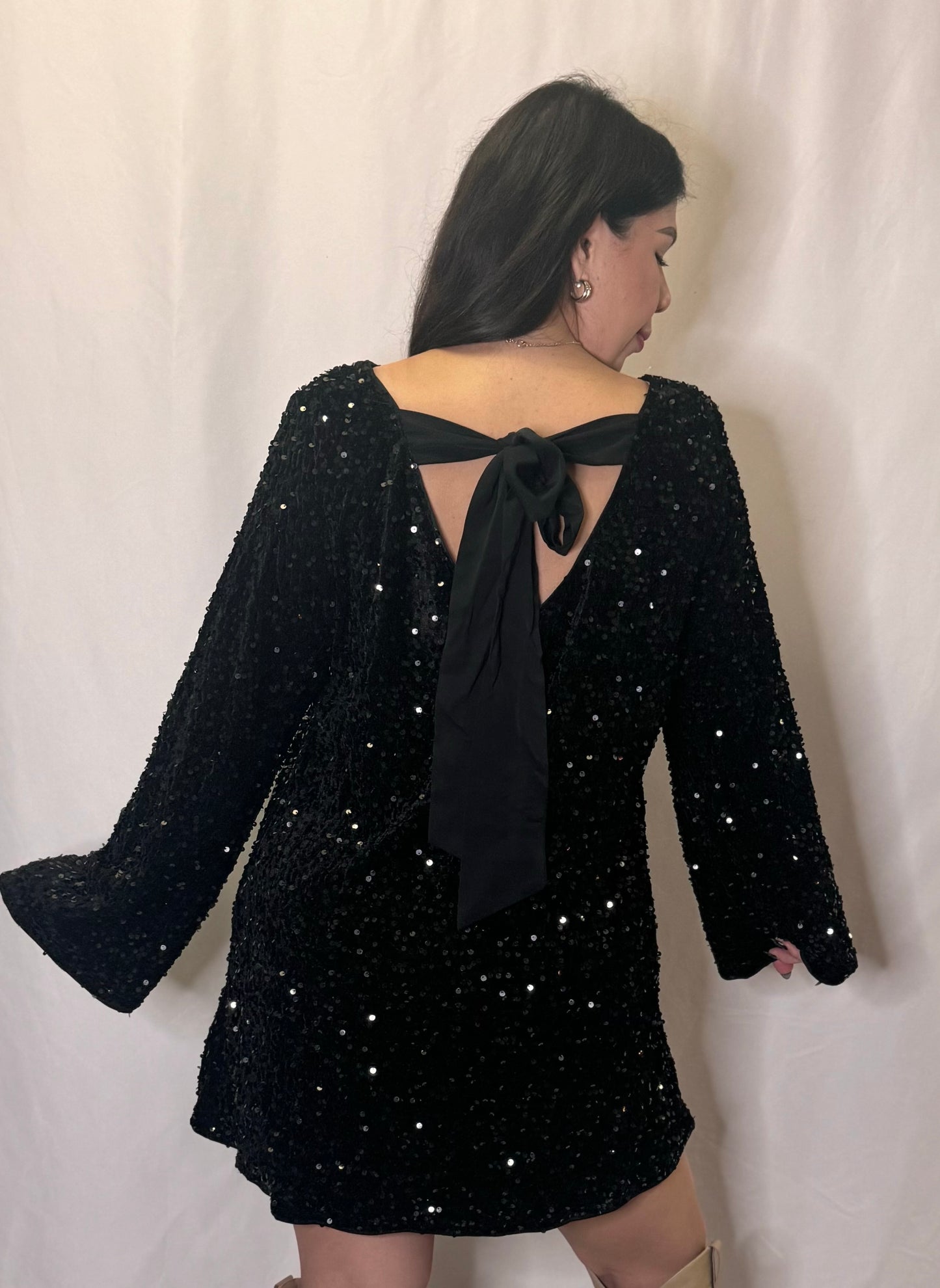 Black Sequin Dress