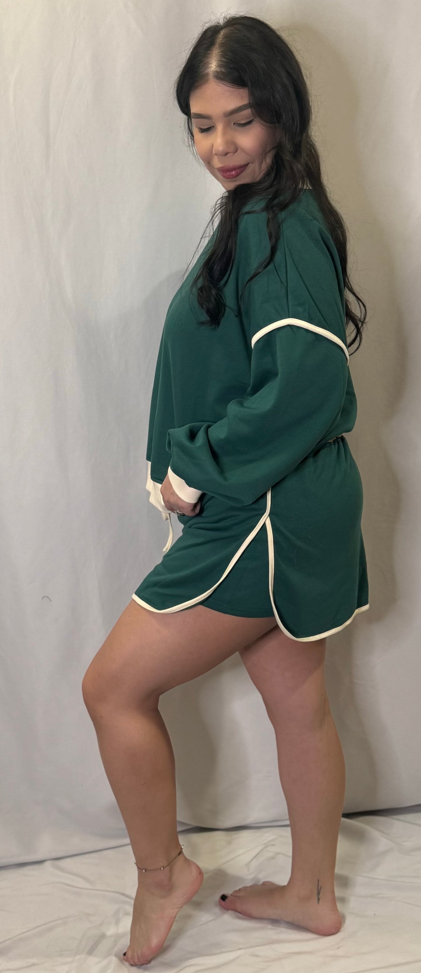 Green Long Sleeve/ Skirt Set