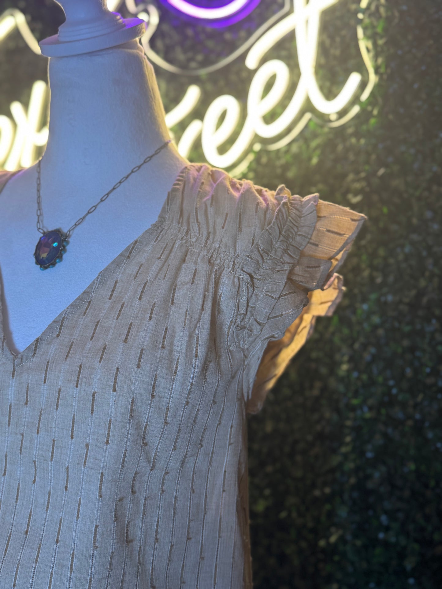 Solid Cotton Woven Cute Top & Shorts Set TAUPE