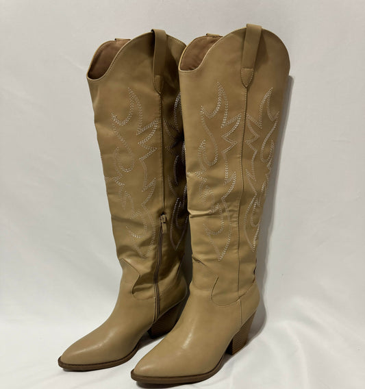 Beige Cowboy Boots