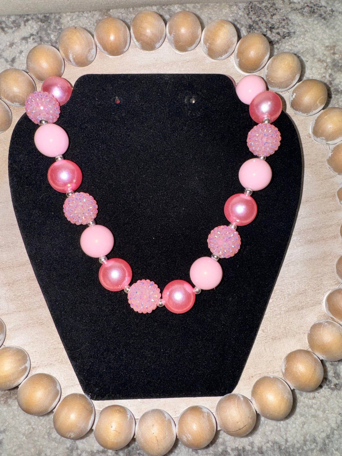 Texas Toddler Pink Beaded Necklace