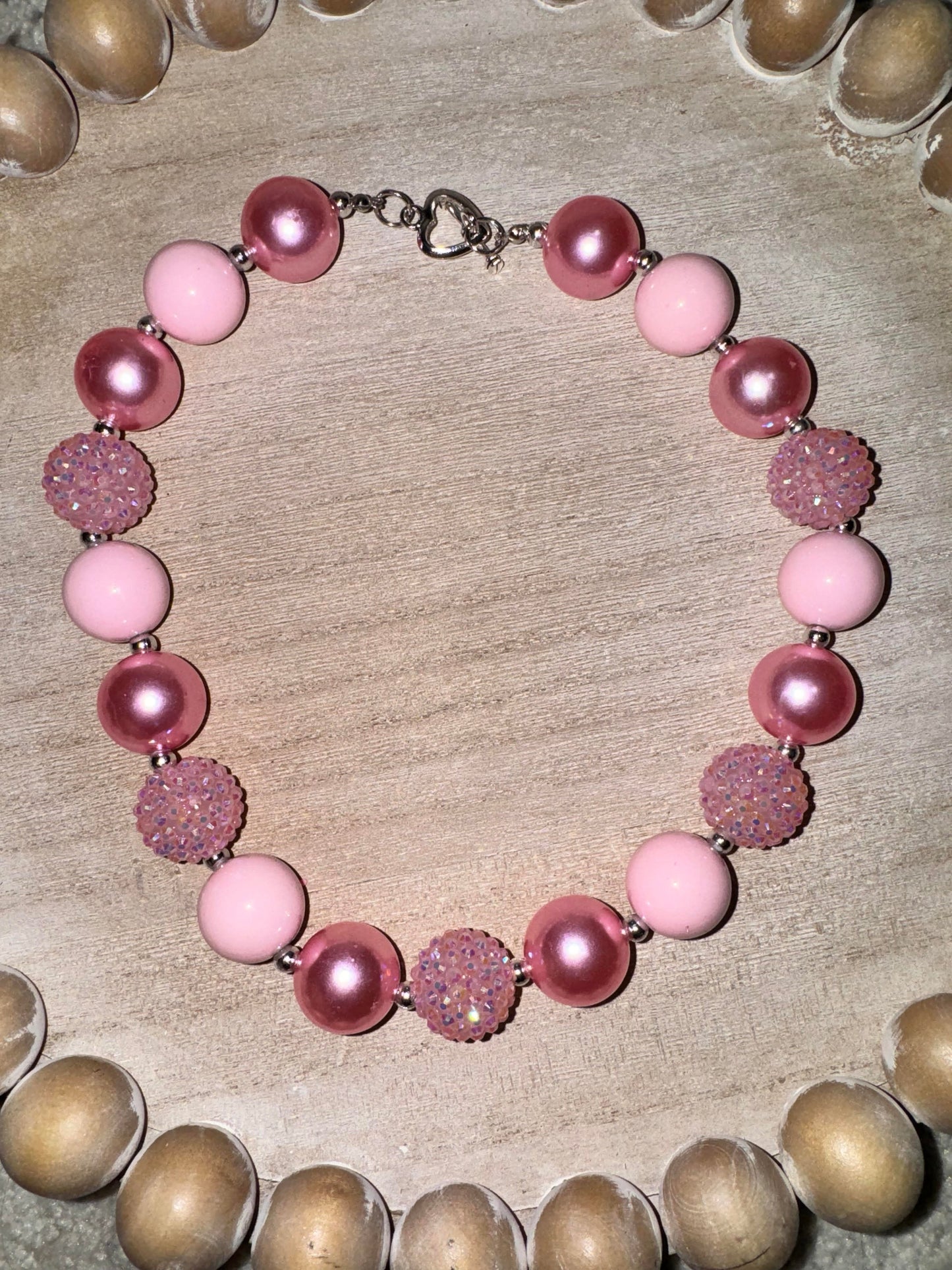 Texas Toddler Pink Beaded Necklace